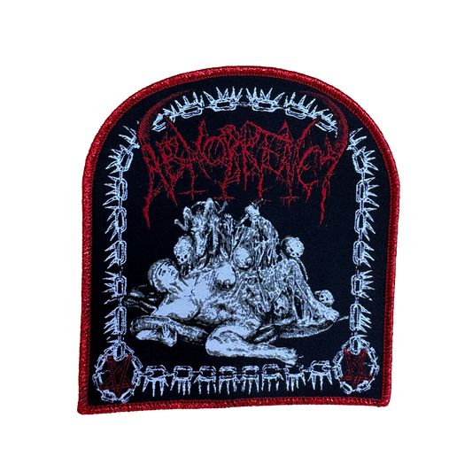 Temporal Dimensions Patches Abhorrency Climax of Disgusting Impurities Red Glitter Border Woven Patch