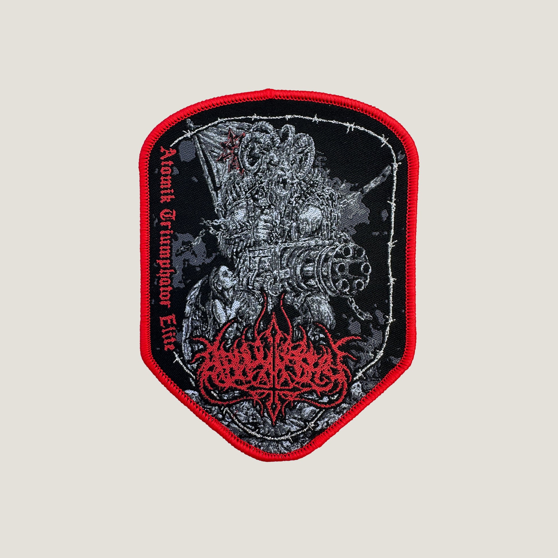 Temporal Dimensions Patches Abvulabashy Atomik Triumphator Elite Red Border Woven Patch