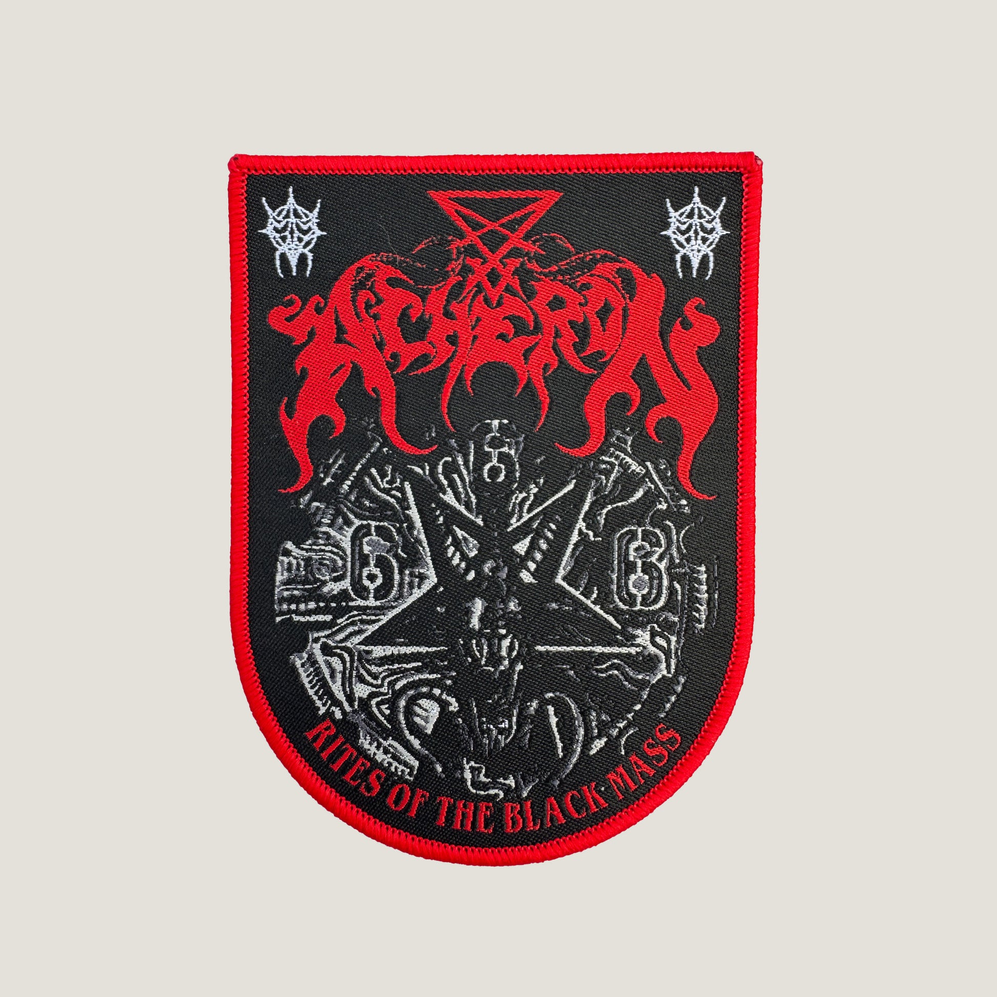 Temporal Dimensions Patches Acheron Rites of the Black Mass Red Border Woven Patch