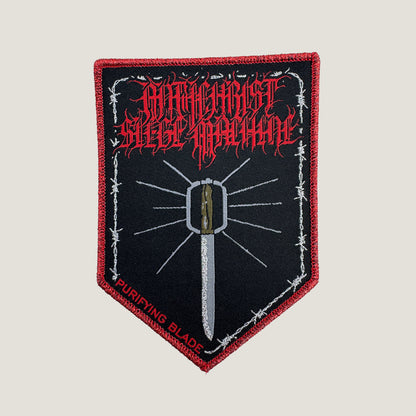 Temporal Dimensions Patches Antichrist Siege Machine Purifying Blade Red Glitter Border Woven Patch