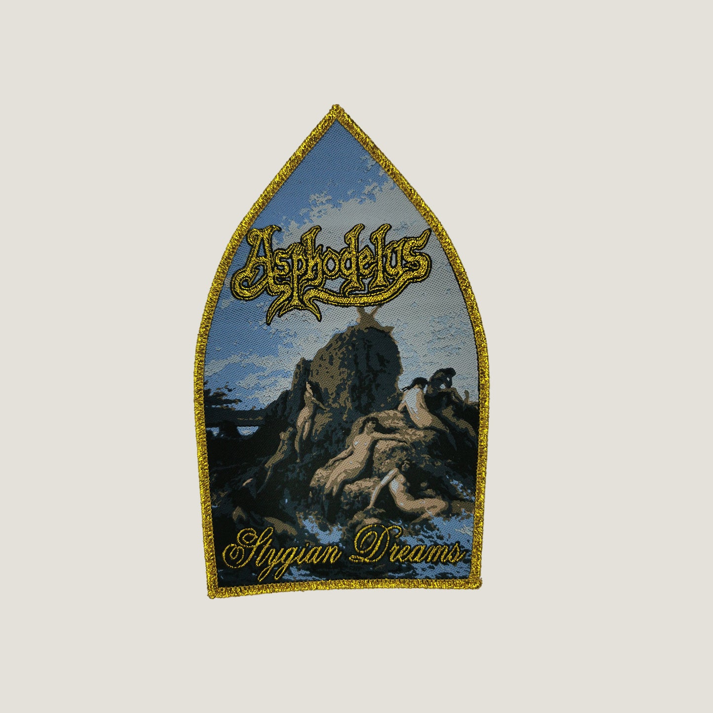 Temporal Dimensions Patches Asphodelus Stygian Dreams Golden Glitter Border Woven Patch
