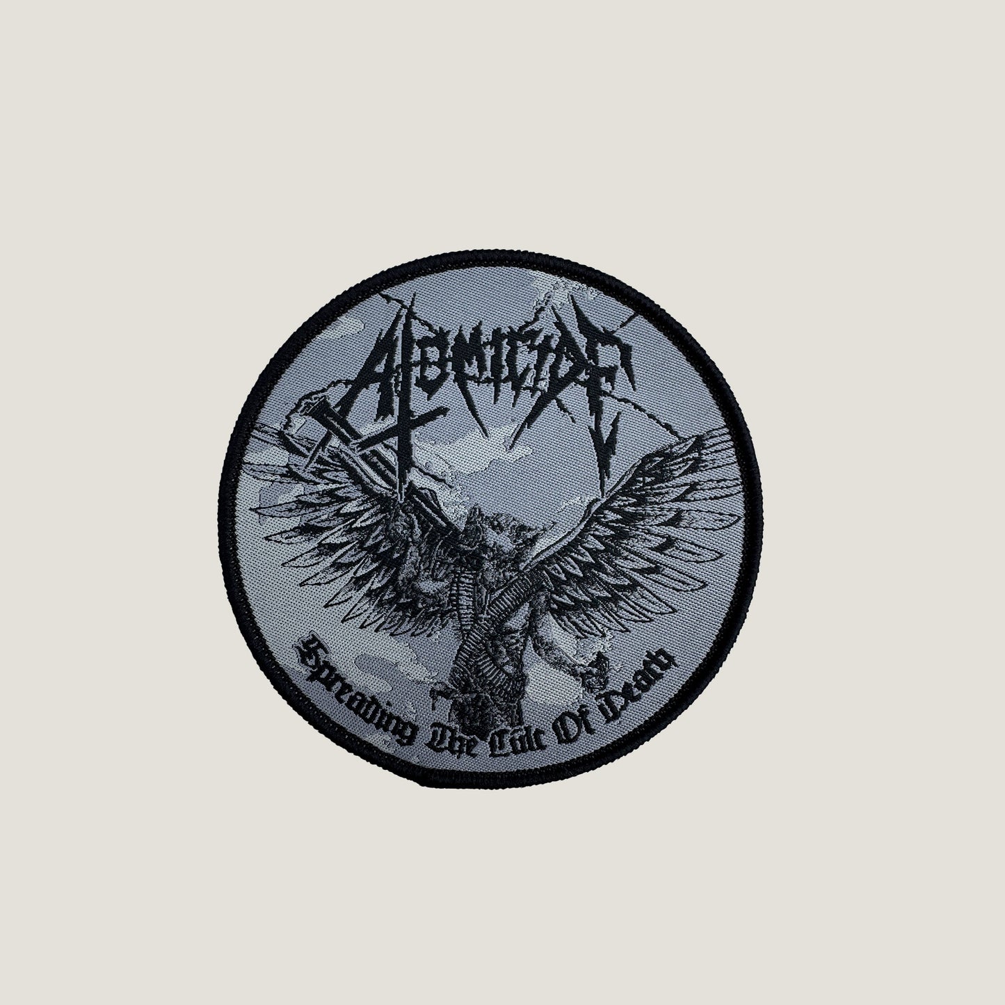 Temporal Dimensions Patches Atomicide Spreading the Cult of Death Black Border Woven Patch