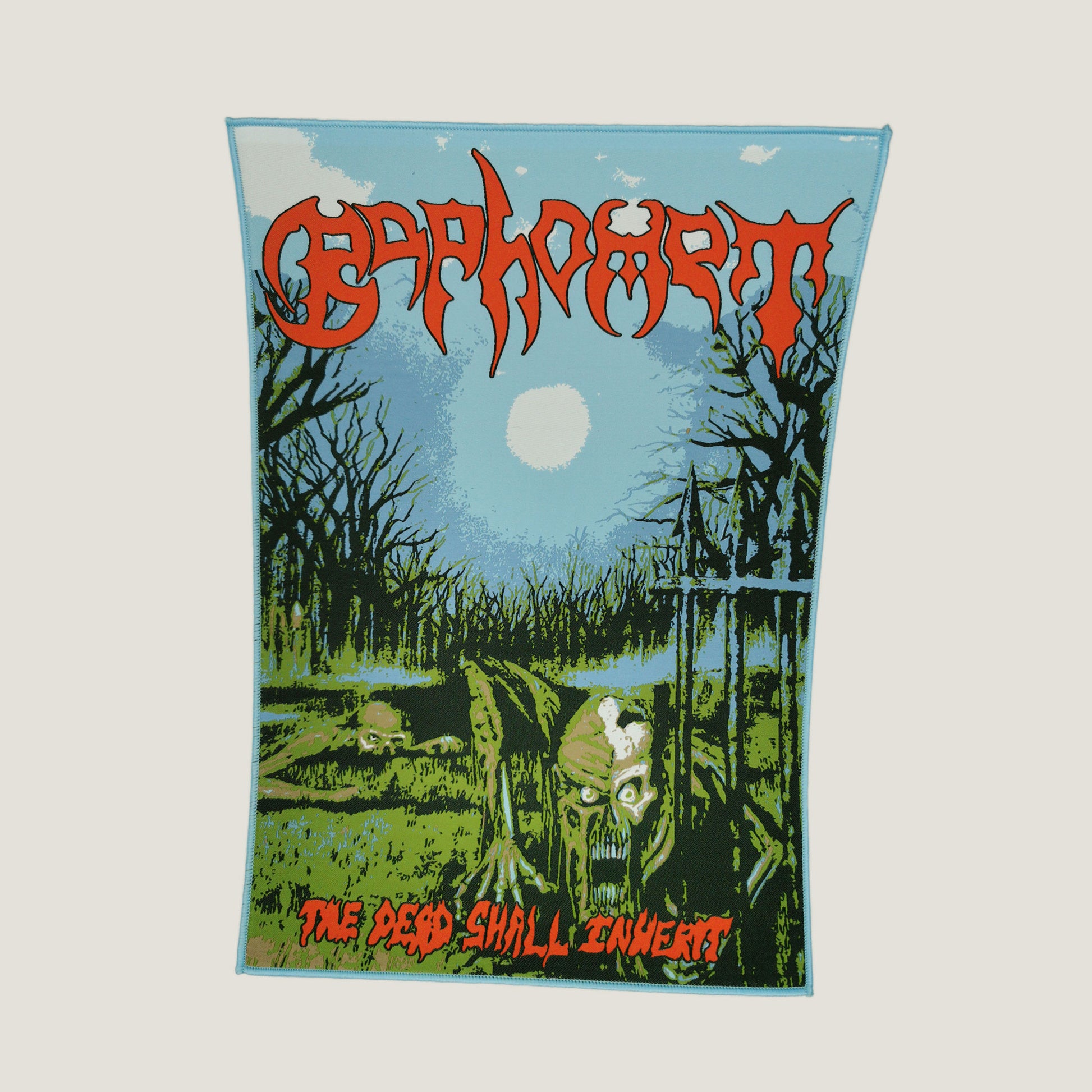 Temporal Dimensions Patches Baphomet The Dead Shall Inherit Blue Border Woven Backpatch