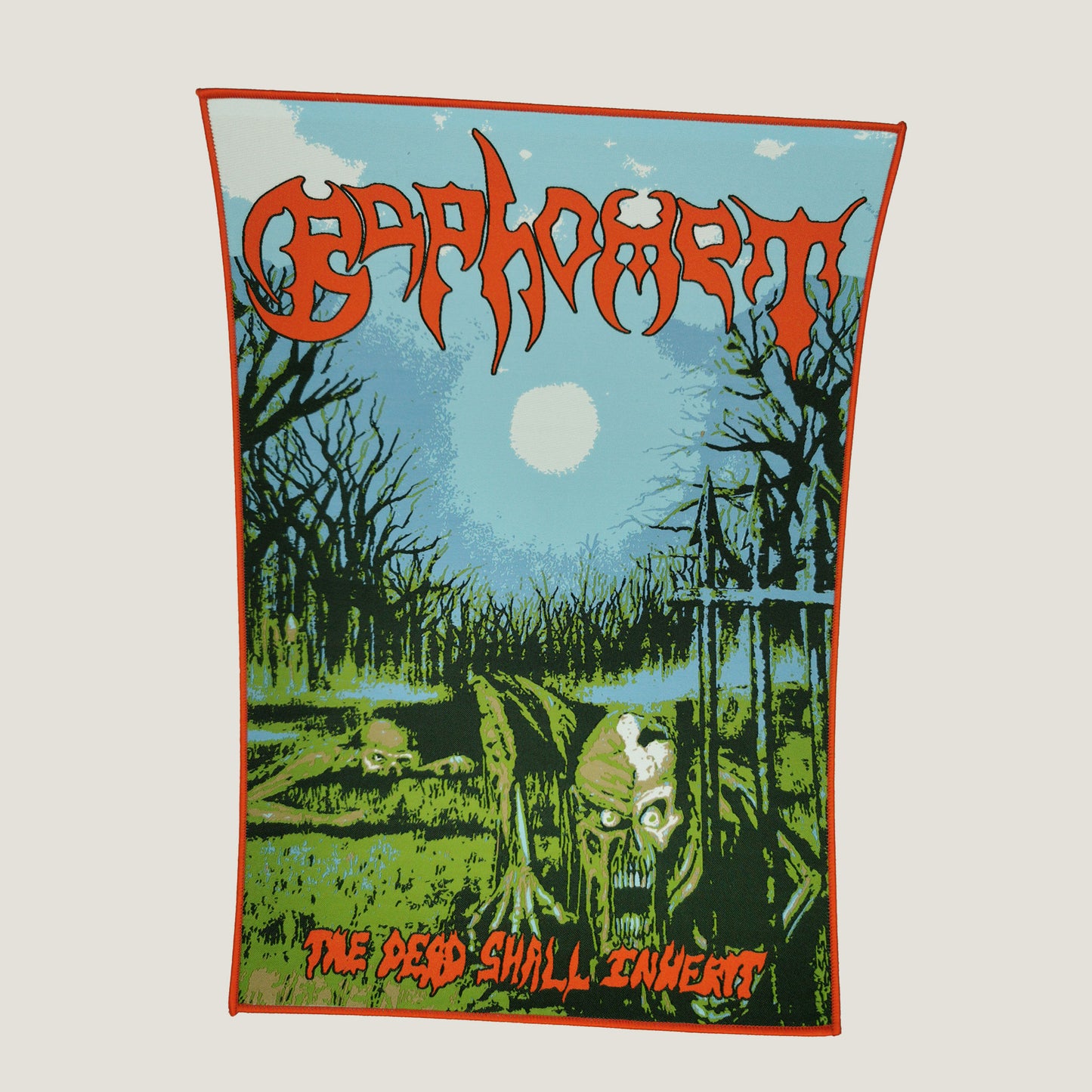 Temporal Dimensions Patches Baphomet The Dead Shall Inherit Orange Border Woven Backpatch