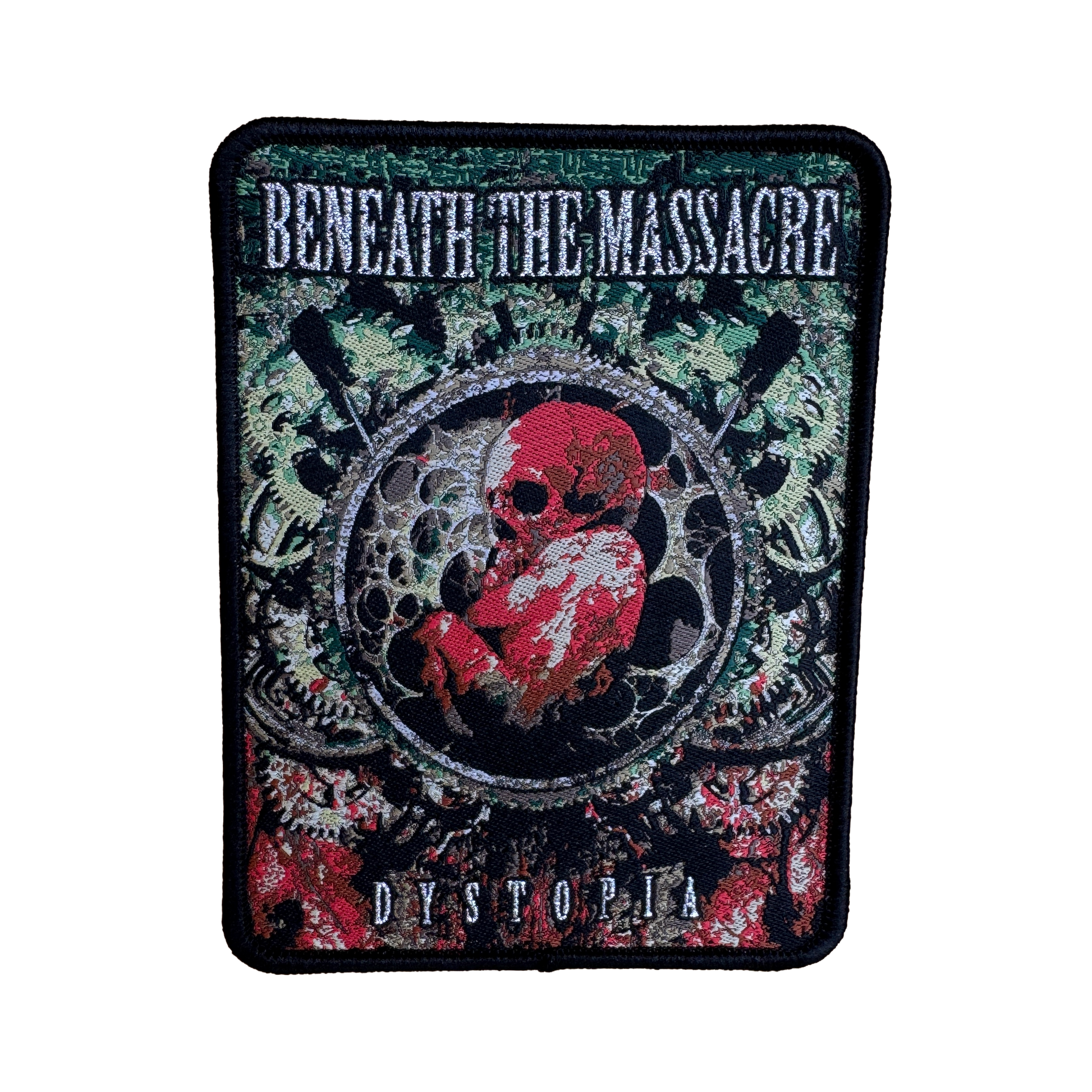 Temporal Dimensions Patches Beneath the Massacre Dystopia Black Border Woven Patch