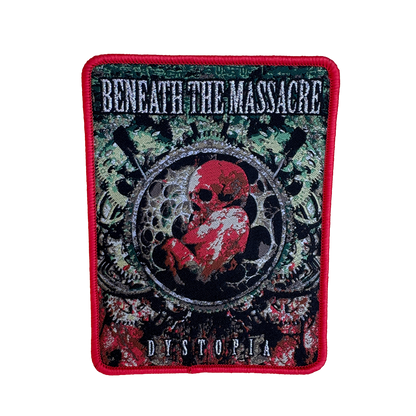 Temporal Dimensions Patches Beneath the Massacre Dystopia Red Border Woven Patch
