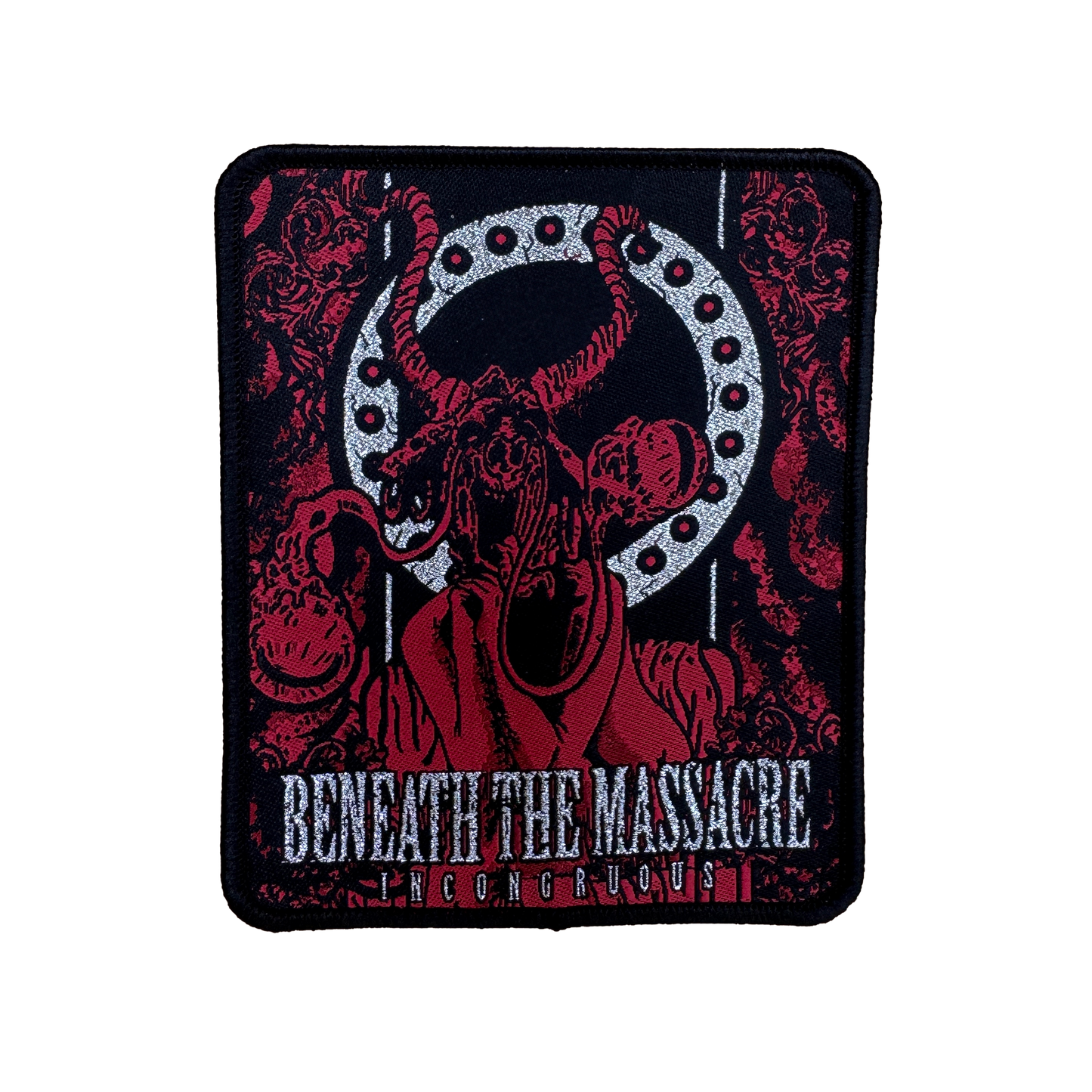 Temporal Dimensions Patches Beneath the Massacre Incongruous Black Border Woven Patch