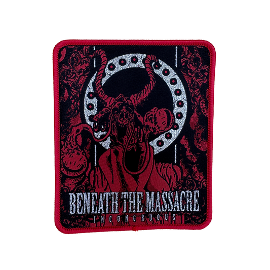 Temporal Dimensions Patches Beneath the Massacre Incongruous Red Border Woven Patch