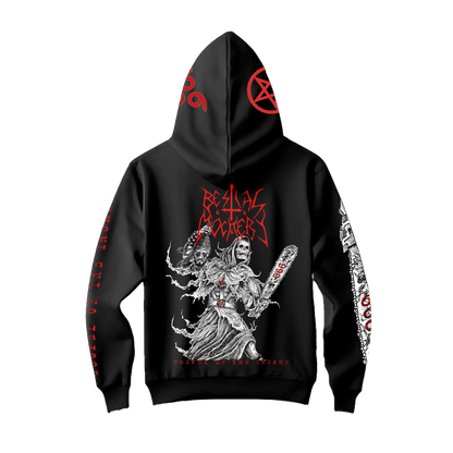 Temporal Dimensions Patches Bestial Mockery Gospel of the Insane Pullover Hoodie Back