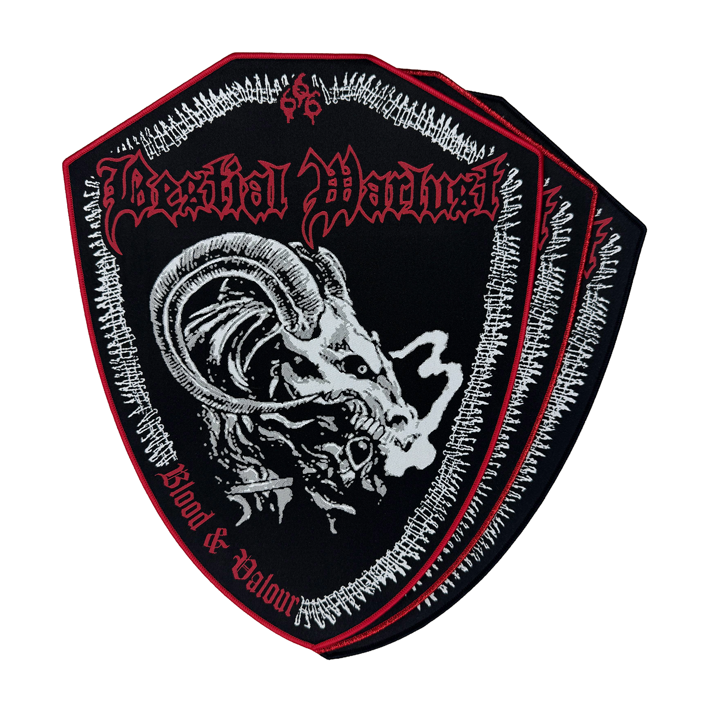 Temporal Dimensions Patches Bestial Warlust Blood and Valour Woven Backpatches
