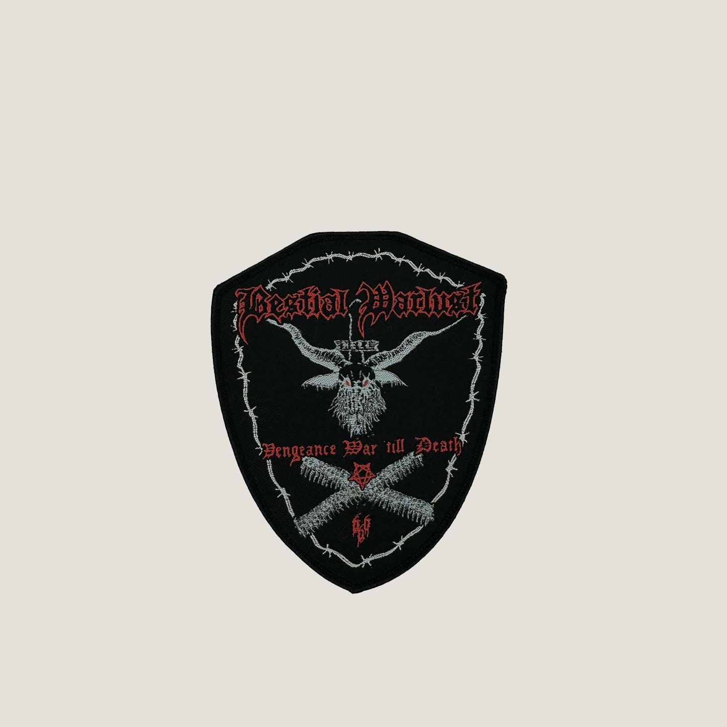 Temporal Dimensions Patches Bestial Warlust Vengeance War till Death Black Border Woven Patch
