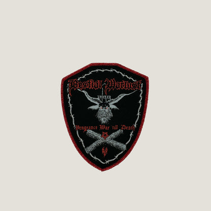 Temporal Dimensions Patches Bestial Warlust Vengeance War till Death Red Glitter Border Woven Patch