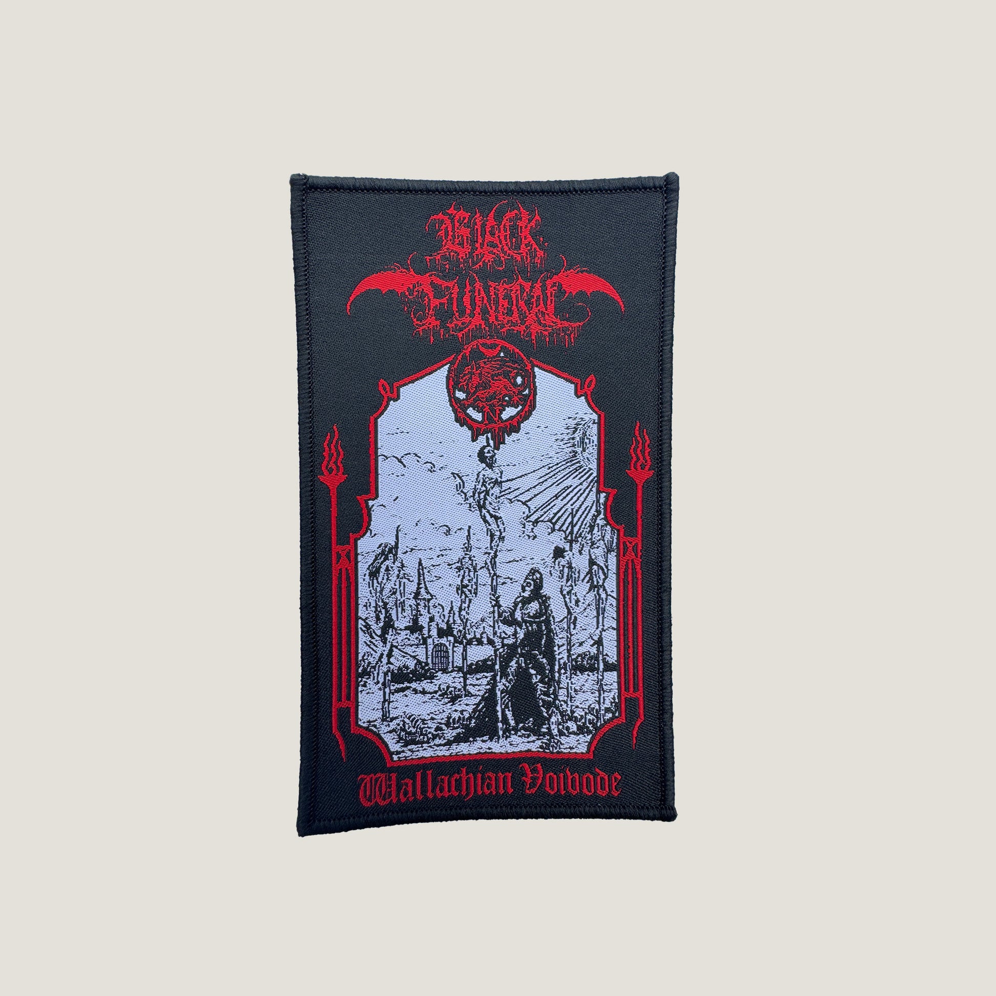 Temporal Dimensions Patches Black Funeral Wallachian Voivode Black Border Woven Patch