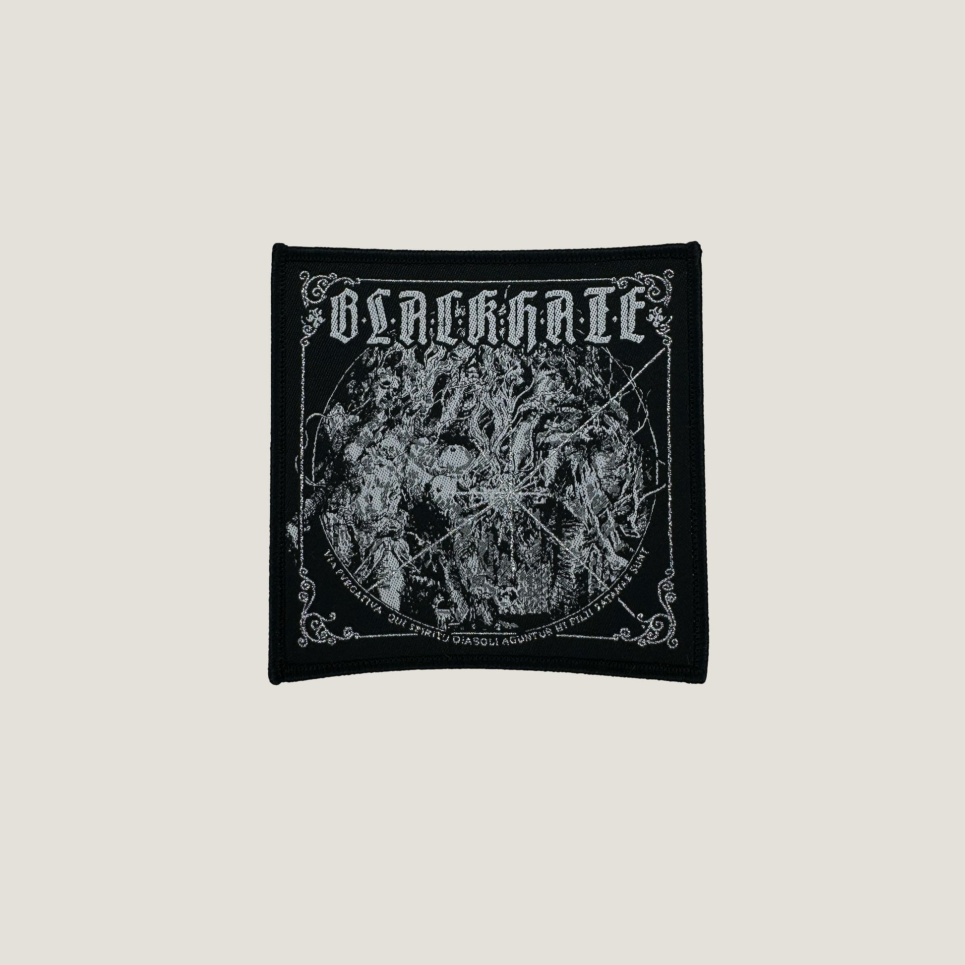 Temporal Dimensions Patches Black Hate Via Pvrgativa Qui Spiritu Diaboli Aguntur Hi Filii Satanae Sunt Black Border Woven Patch