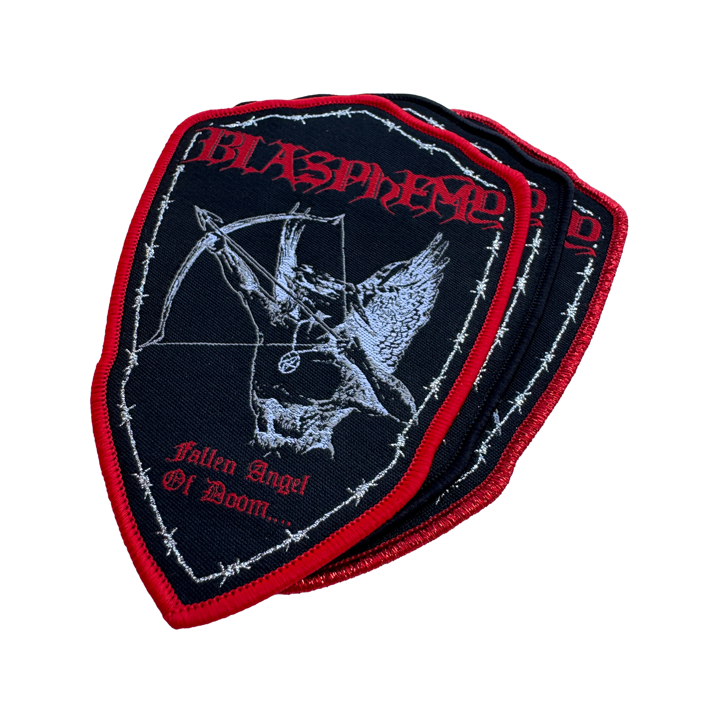 Temporal Dimensions Patches Blasphemy Fallen Angel of Doom Metal Woven Patches