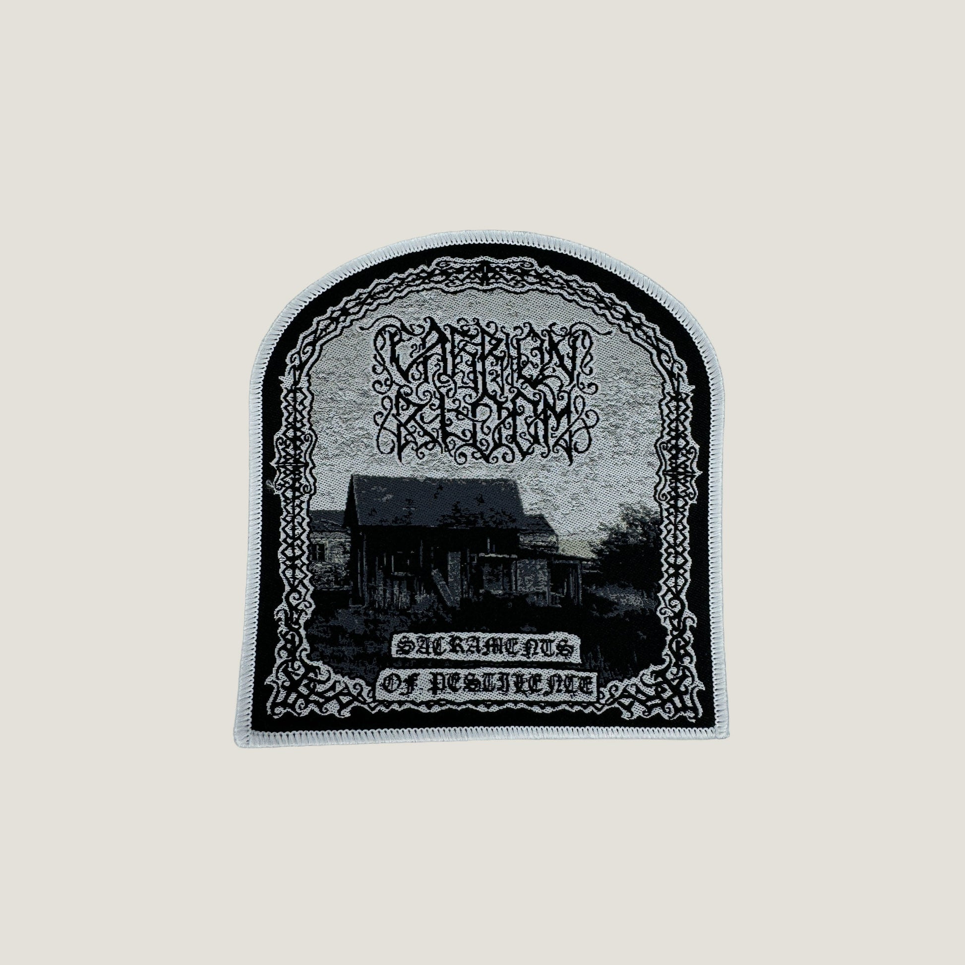 Temporal Dimensions Patches Carrion Bloom White Border Woven Patch