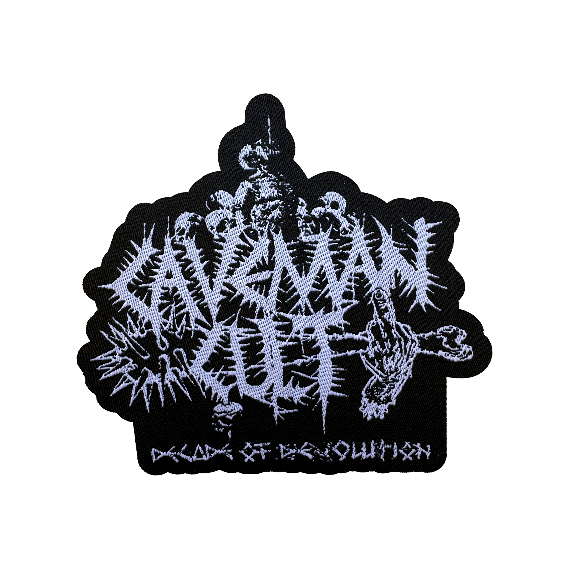 Temporal Dimensions Patches Caveman Cult Decade of Devolution Laser Cut Woven Patch