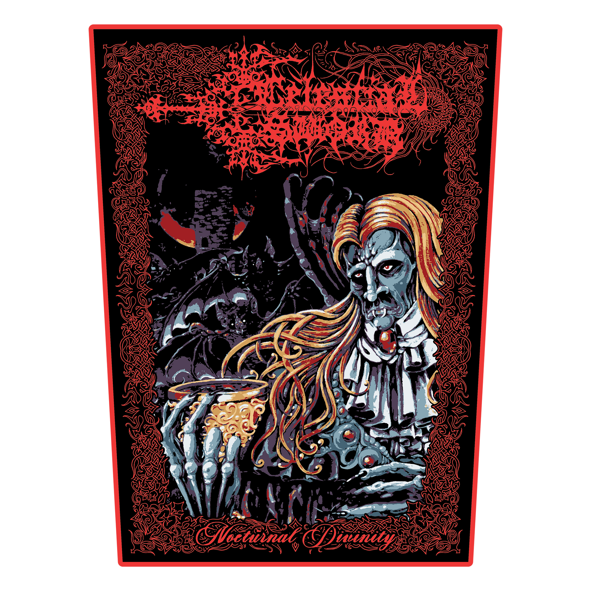 Temporal Dimensions Patches Celestial Sword Nocturnal Divinity Red Border Woven Backpatch