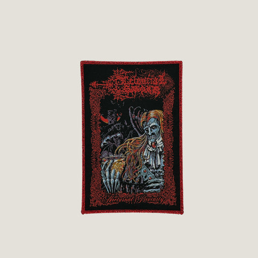Temporal Dimensions Patches Celestial Sword Nocturnal Divinity Red Glitter Border Woven Patch