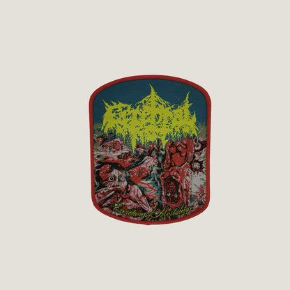Temporal Dimensions Patches Cerebral Rot Excretion of Mortality Red Border Woven Patch