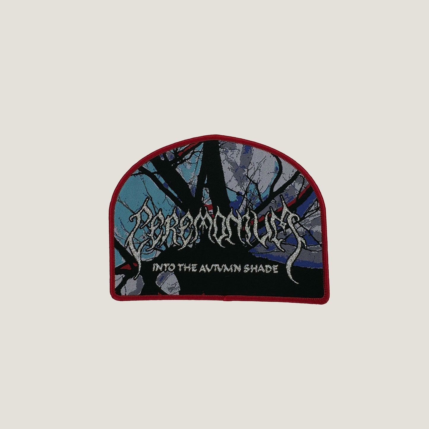 Temporal Dimensions Patches Ceremonium Into The Autumn Shade Red Border Woven Patch