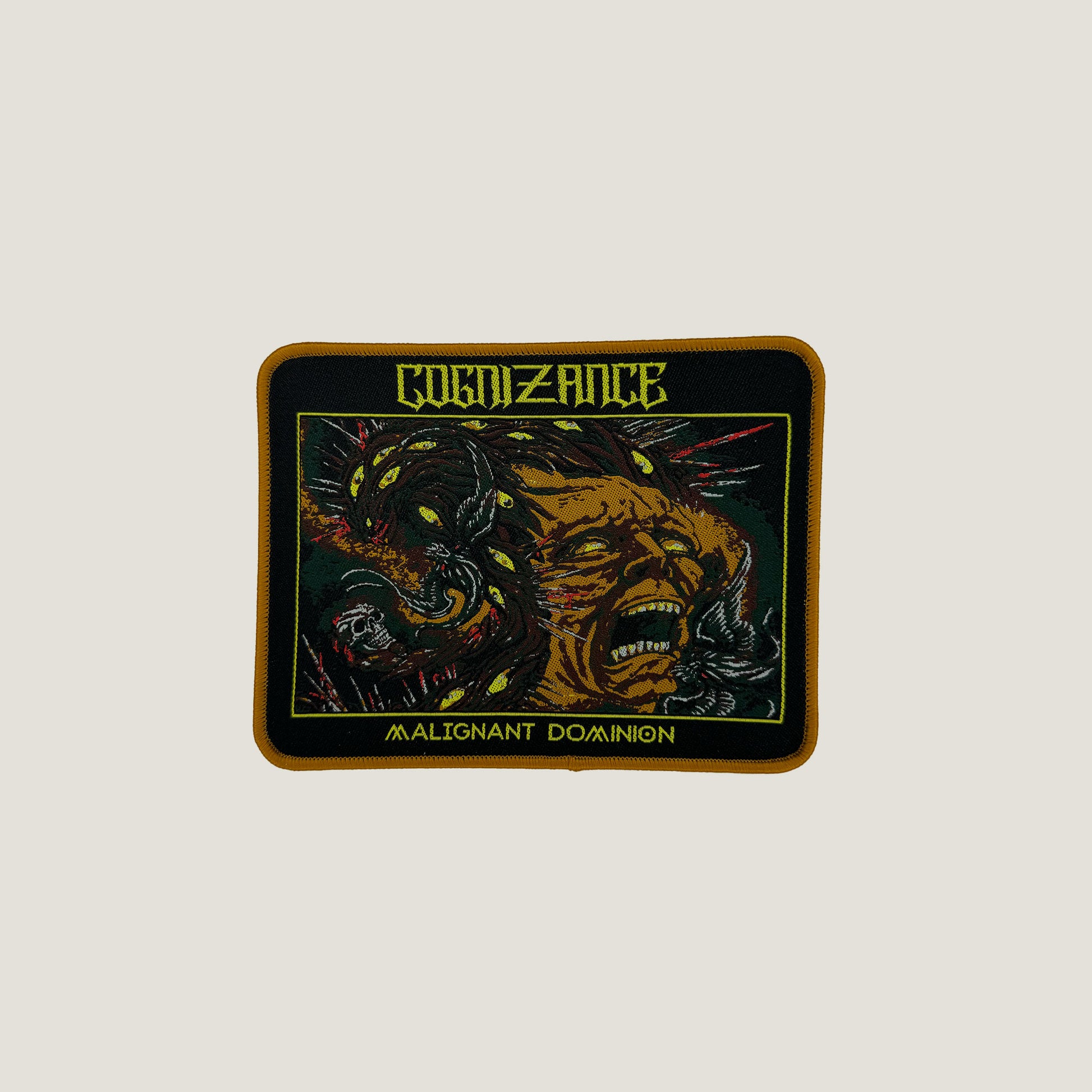 Temporal Dimensions Patches Cognizance Malignant Dominion Orange Border Woven Patch