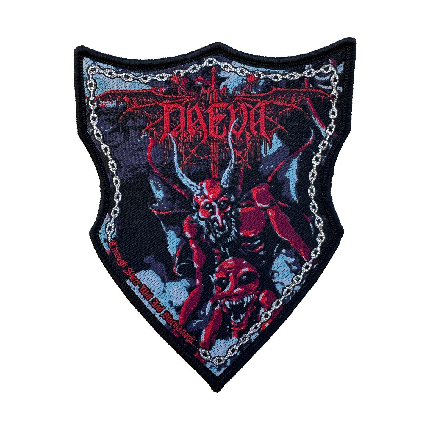 Temporal Dimensions Patches Daeva Through Sheer Will and Black Magic Black Border Woven Patch