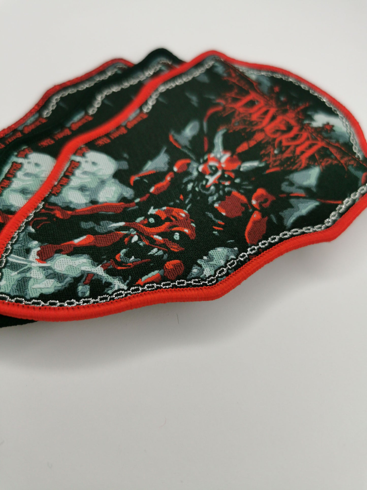 Temporal Dimensions Patches Daeva Through Sheer Will and Black Magic Metal Woven Patches