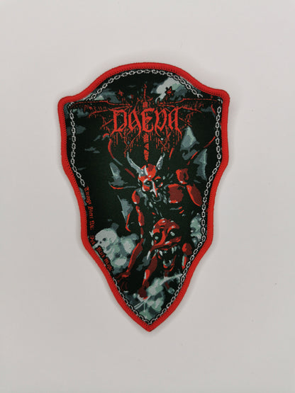 Temporal Dimensions Patches Daeva Through Sheer Will and Black Magic Red Border Woven Patch