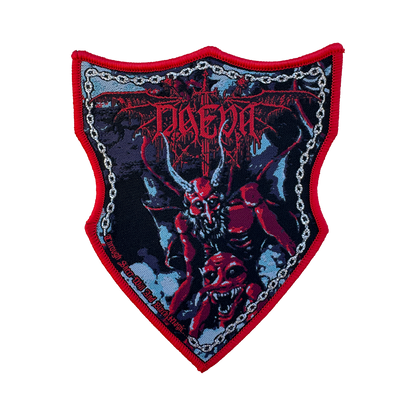 Temporal Dimensions Patches Daeva Through Sheer Will and Black Magic Red Border Woven Patch