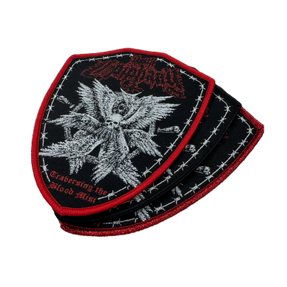Temporal Dimensions Patches Death Epiphany Traversing the Blood Mist Metal Woven Patches