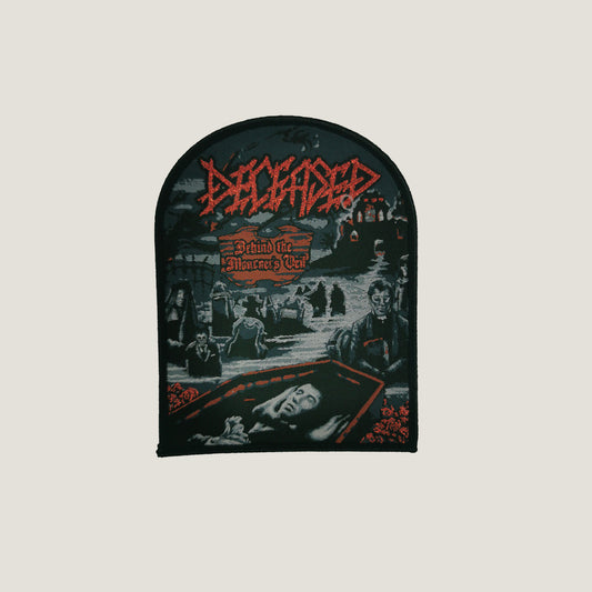 Temporal Dimensions Patches Deceased Behind the Mourners Veil Black Border Woven Patch