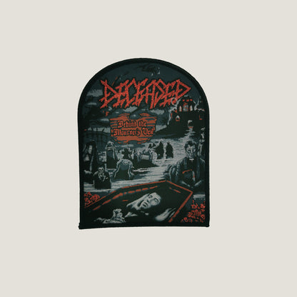 Temporal Dimensions Patches Deceased Behind the Mourners Veil Black Border Woven Patch