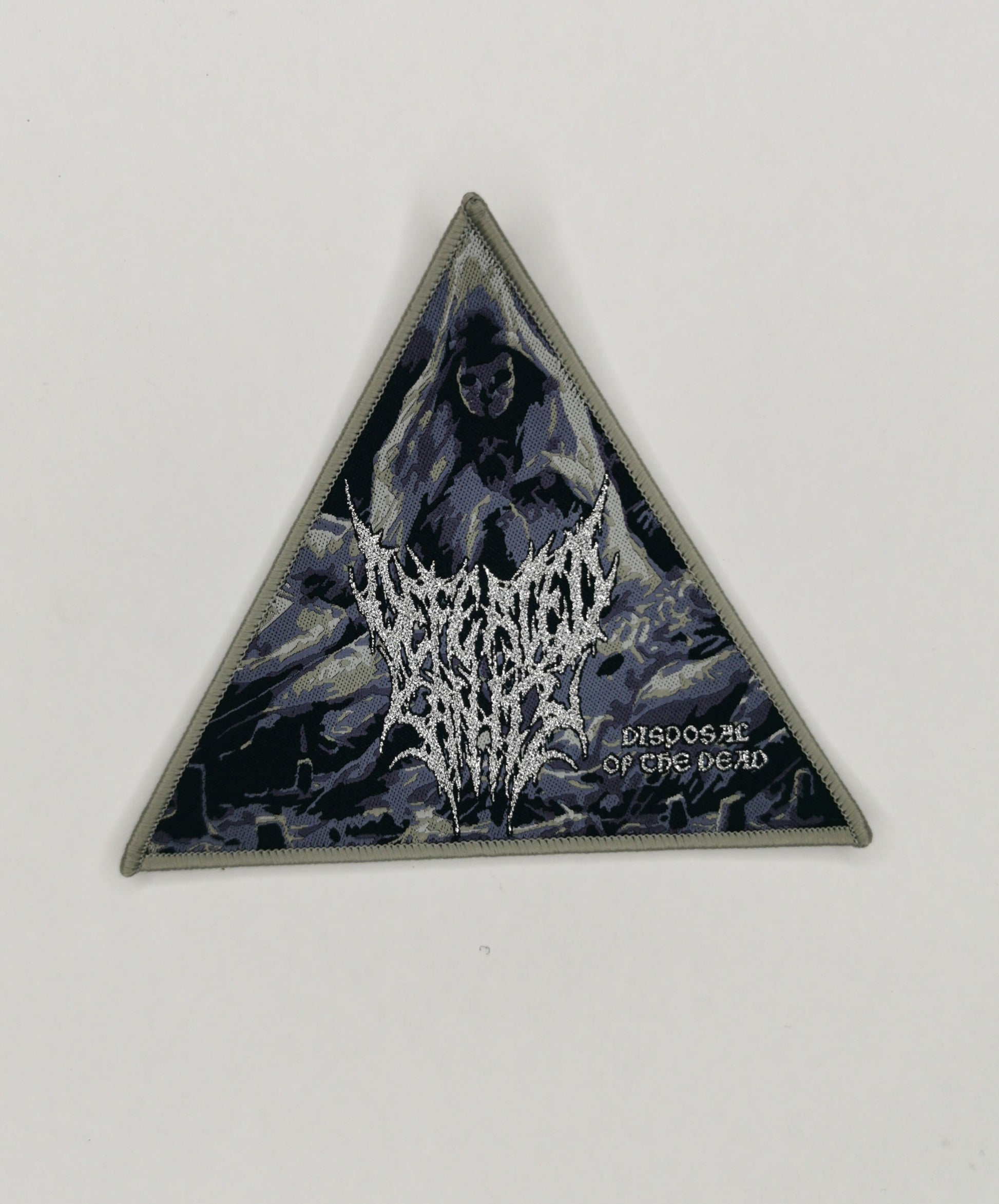 Temporal Dimensions Patches Defeated Sanity Disposal of the Dead Gray Border Woven Patch