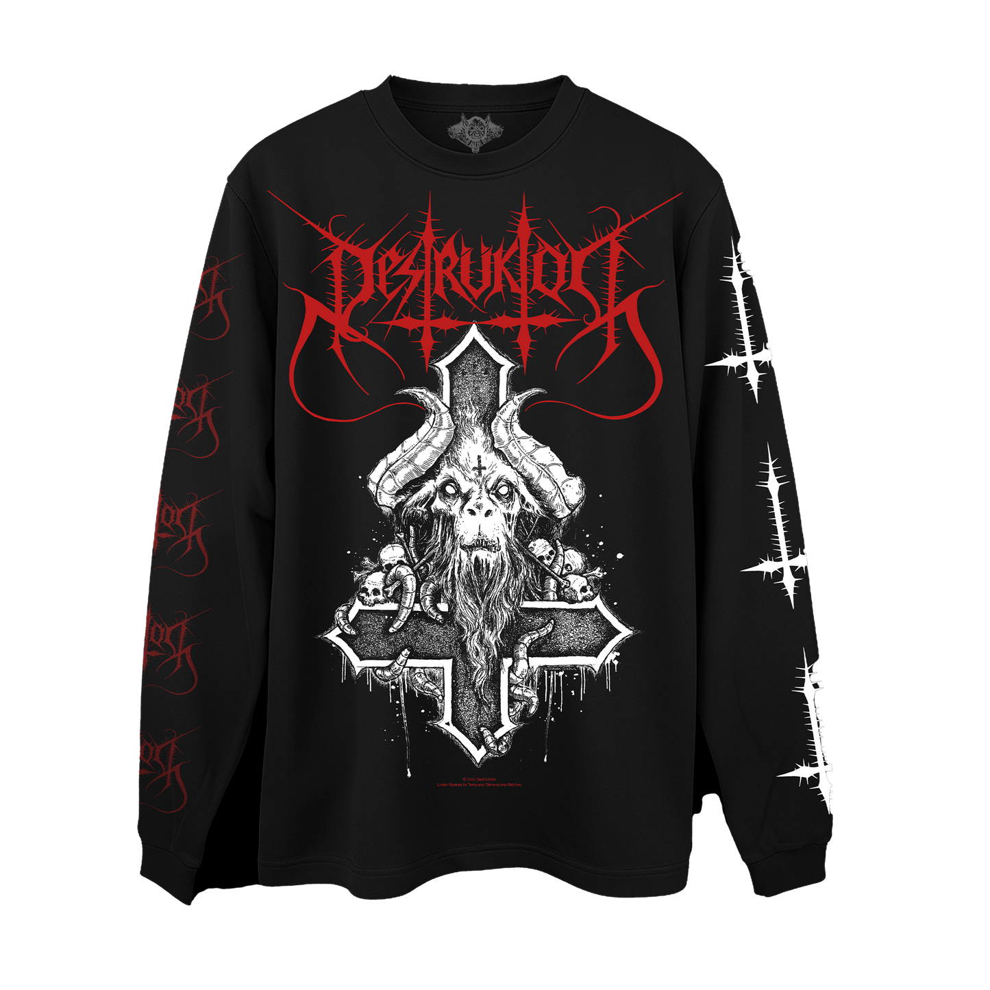 Temporal Dimensions Patches Destruktor Nailed Black Longsleeve Front