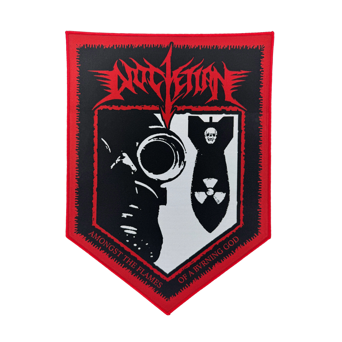 Temporal Dimensions Patches Diocletian Amongst the Flames of a Bvrning God Red Border Woven Backpatch