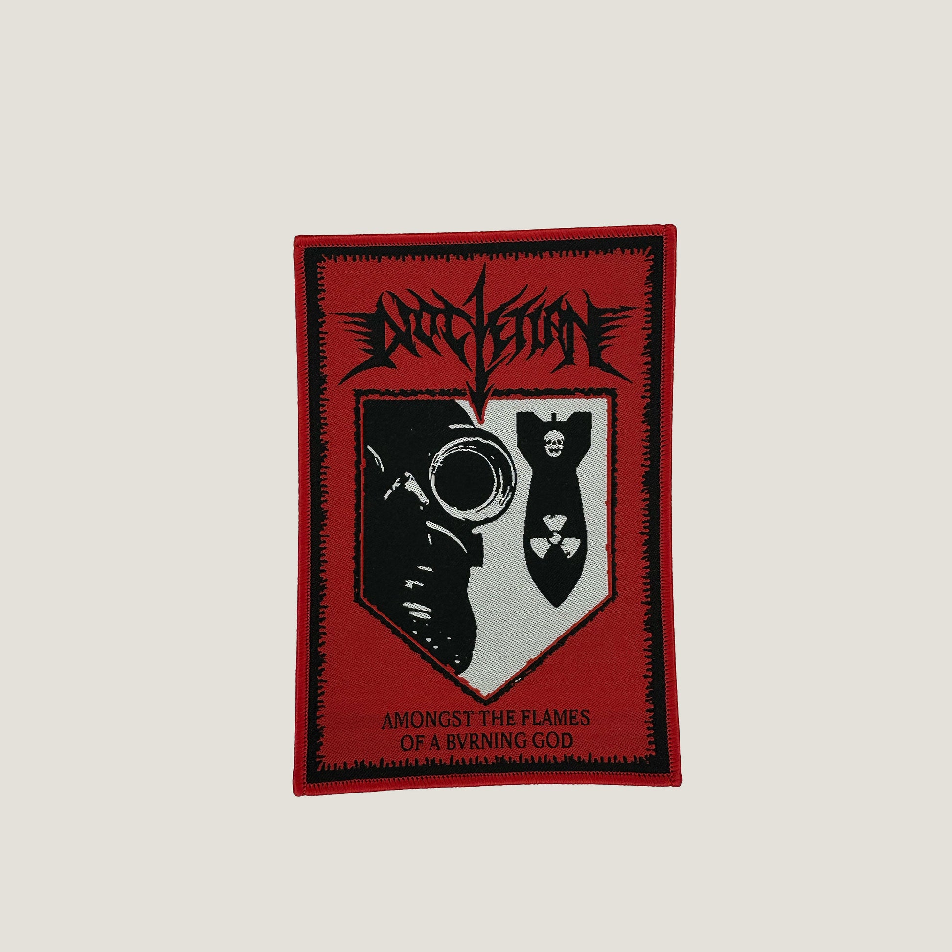 Temporal Dimensions Patches Diocletian Amongst the Flames of a Bvrning God Red Border Woven Patch