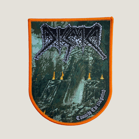 Temporal Dimensions Patches Disma Towards the Megalith Orange Border Woven Patch