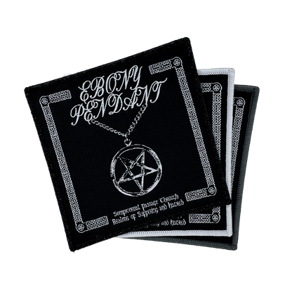 Temporal Dimensions Patches Ebony Pendant Sempiternal Passage Through Realms of Suffering and Hatred Woven Patches