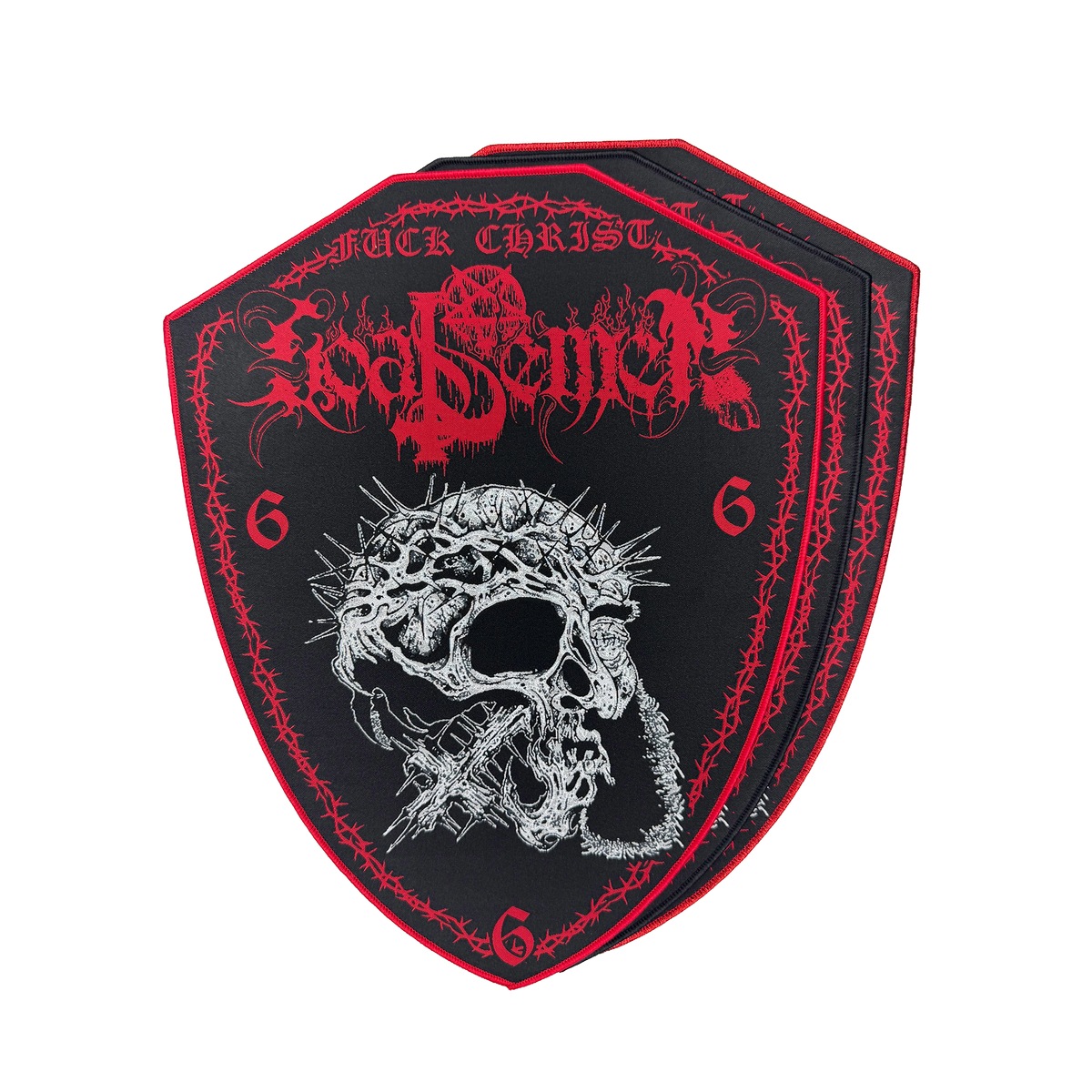 Temporal Dimensions Patches Goat Semen Fuck Christ Metal Woven Backpatches