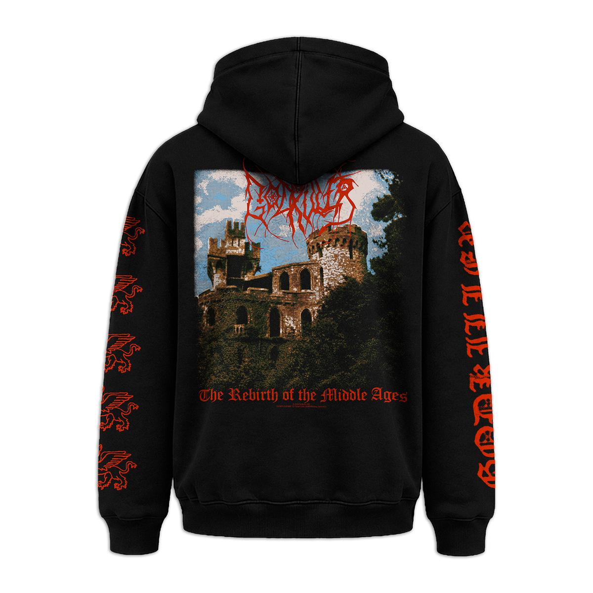 Temporal Dimensions Patches Godkiller The Rebirth of the Middle Ages Pullover Hoodie Back