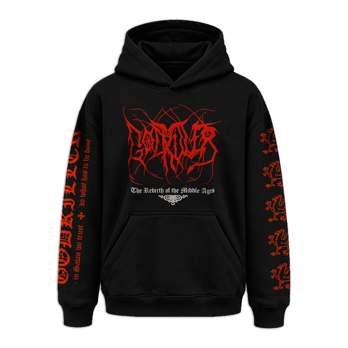 Temporal Dimensions Patches Godkiller The Rebirth of the Middle Ages Pullover Hoodie Front