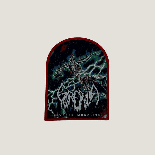 Temporal Dimensions Patches Gorephilia Severed Monolith Red Border Woven Patch