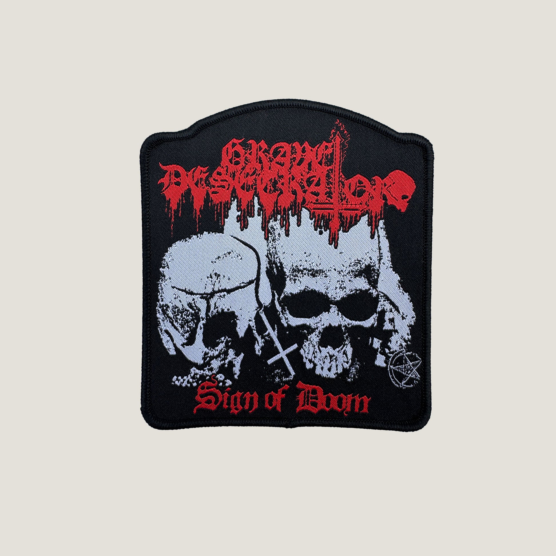 Temporal Dimensions Patches Grave Desecrator Sign of Doom Black Border Woven Patch