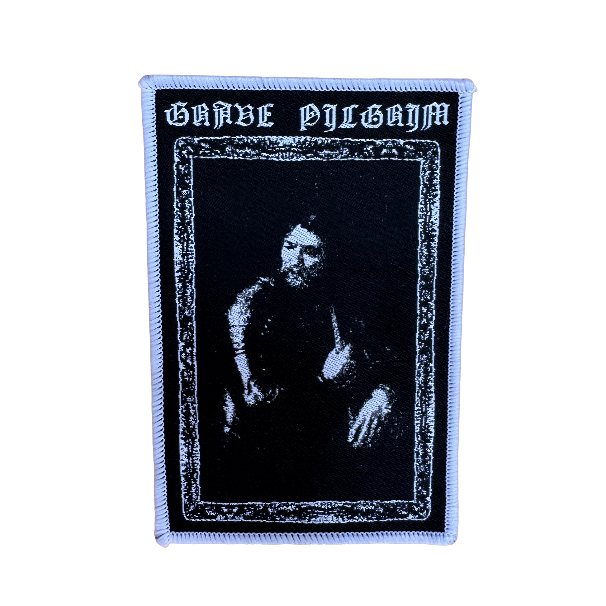 Temporal Dimensions Patches Grave Pilgrim Grave Pilgrim White Border Woven Patch