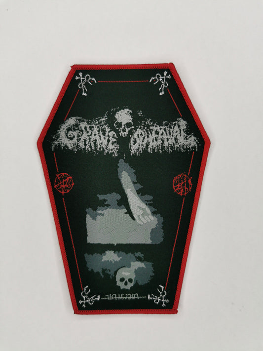 Temporal Dimensions Patches Grave Upheaval Rehearsal Red Border Woven Patch