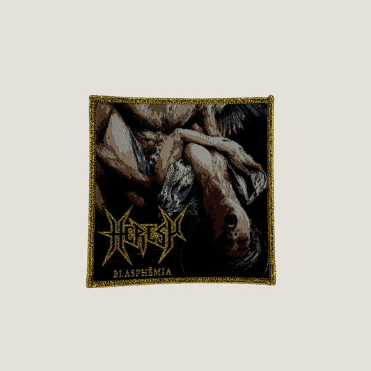 Temporal Dimensions Patches Heresy Blasphemia Golden Glitter Border Woven Patch