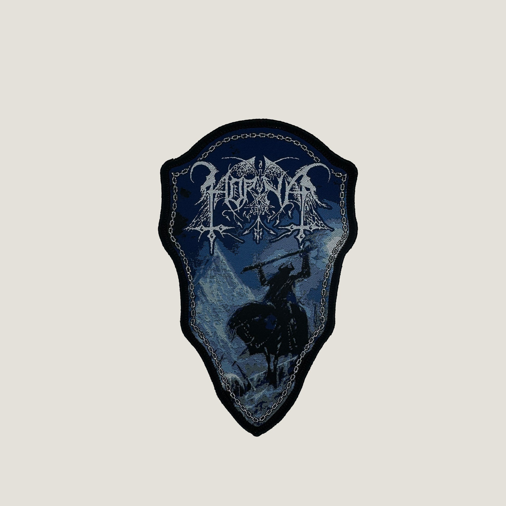 Temporal Dimensions Patches Horna Perima vihassa ja verikostossa Black Border Woven Patch