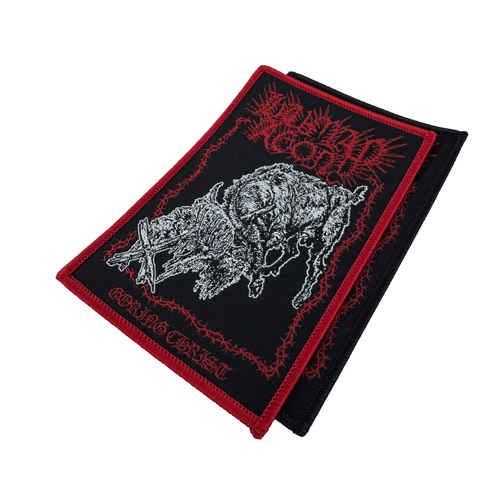 Temporal Dimensions Patches Human Agony Goring Christ Metal Woven Patches