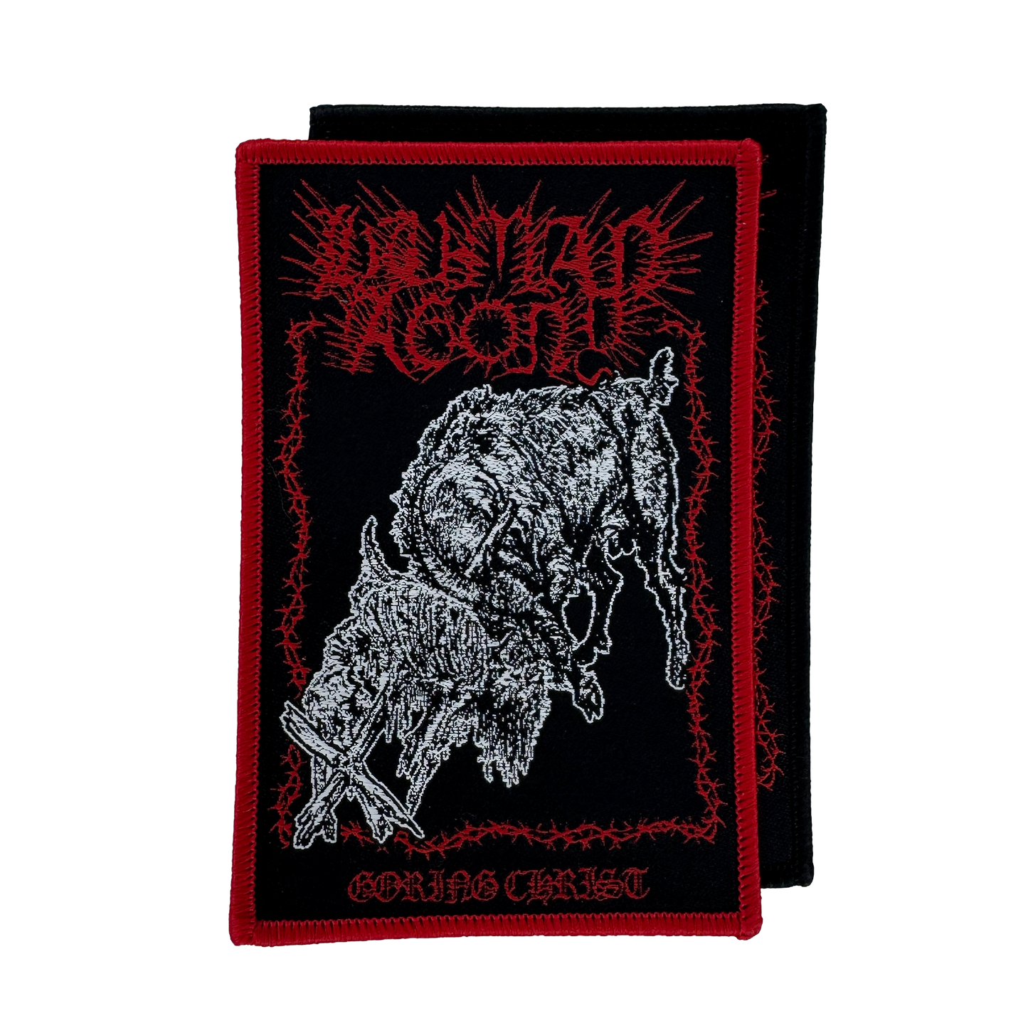 Temporal Dimensions Patches Human Agony Goring Christ Woven Patches